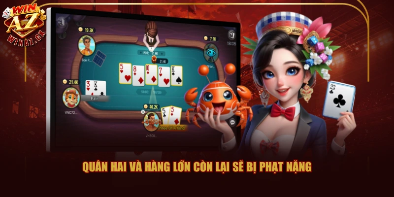 Quân hai và hàng lớn còn lại sẽ bị phạt nặng
